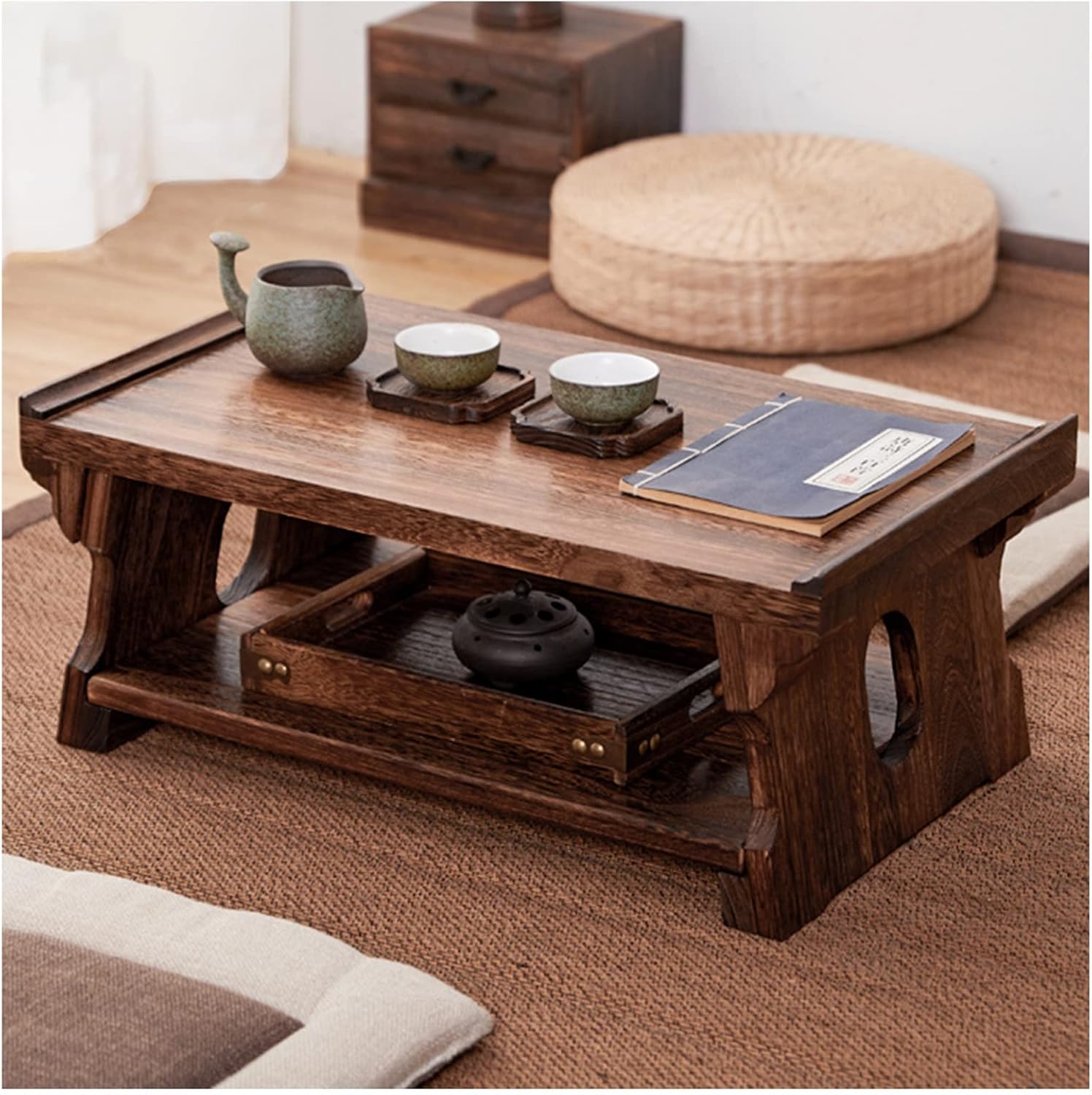 ローテーブル 折りたたみ ヴィンテージ風